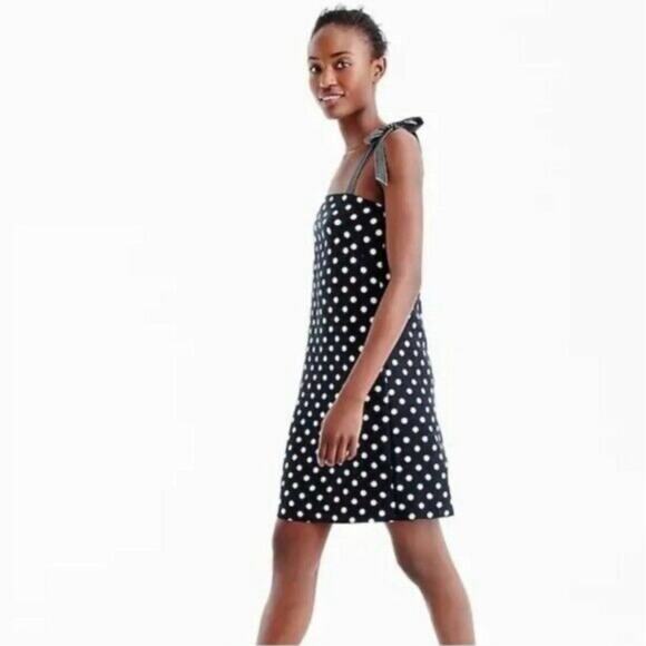 J. Crew Tie Strap Dress in Polka Dot Size 0 - Picture 4 of 15